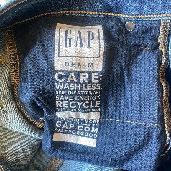 Gap High Rise True Skinny Denim Jeans in Medium Indigo Size 27 / 4 Short - Picture 9 of 12